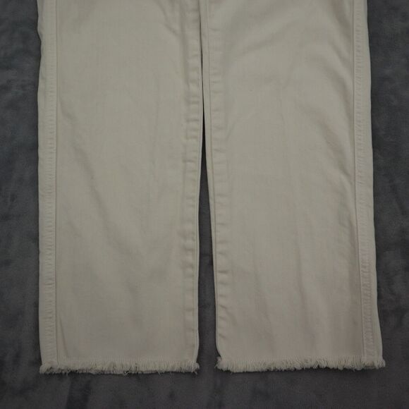 We The Free Pants Womens 28 Ivory Denim Straight Leg Mid Rise Casual Jeans - Picture 12 of 14